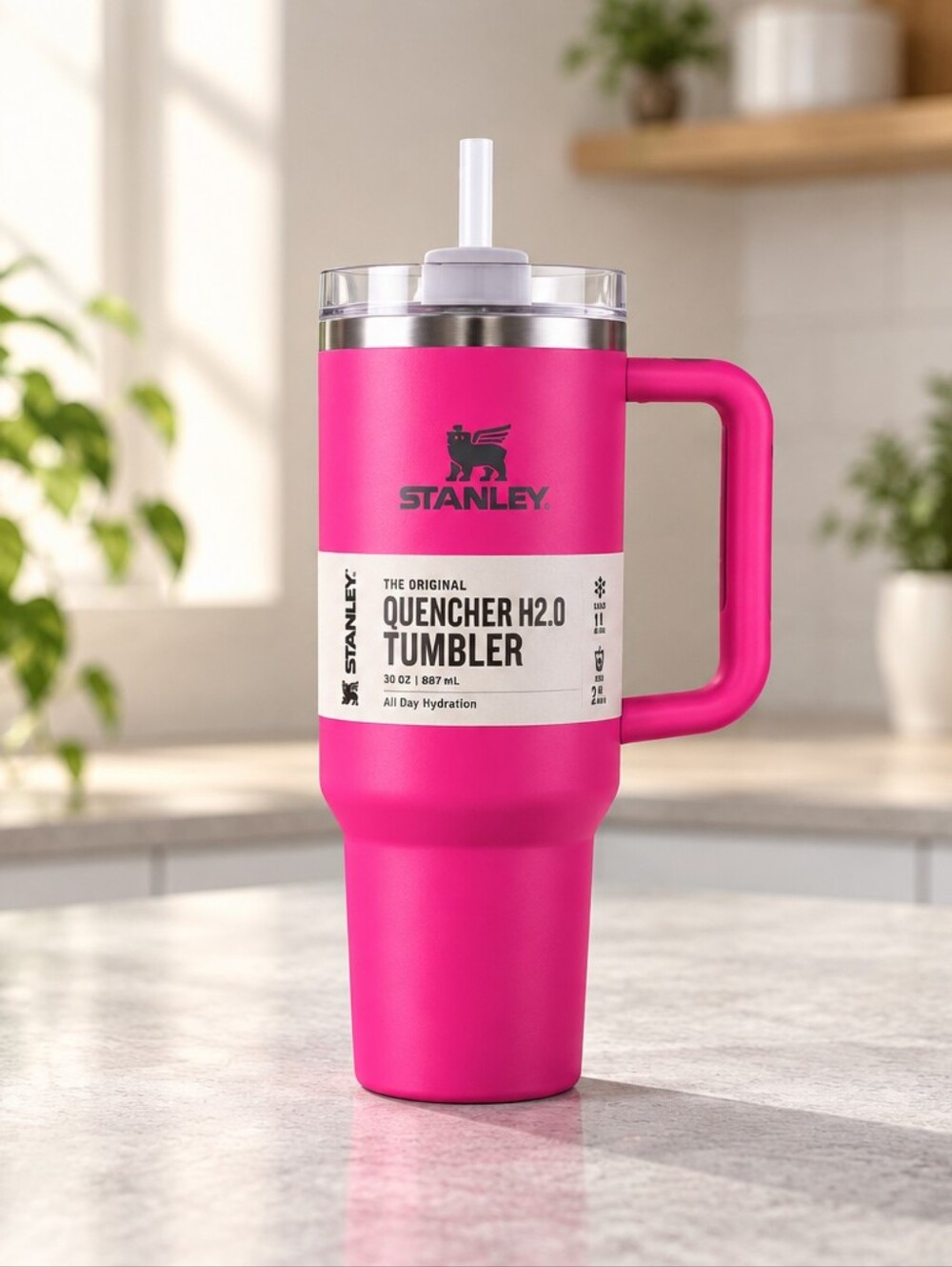 Stanley Pink Quencher H2.0 Tumbler with Handle